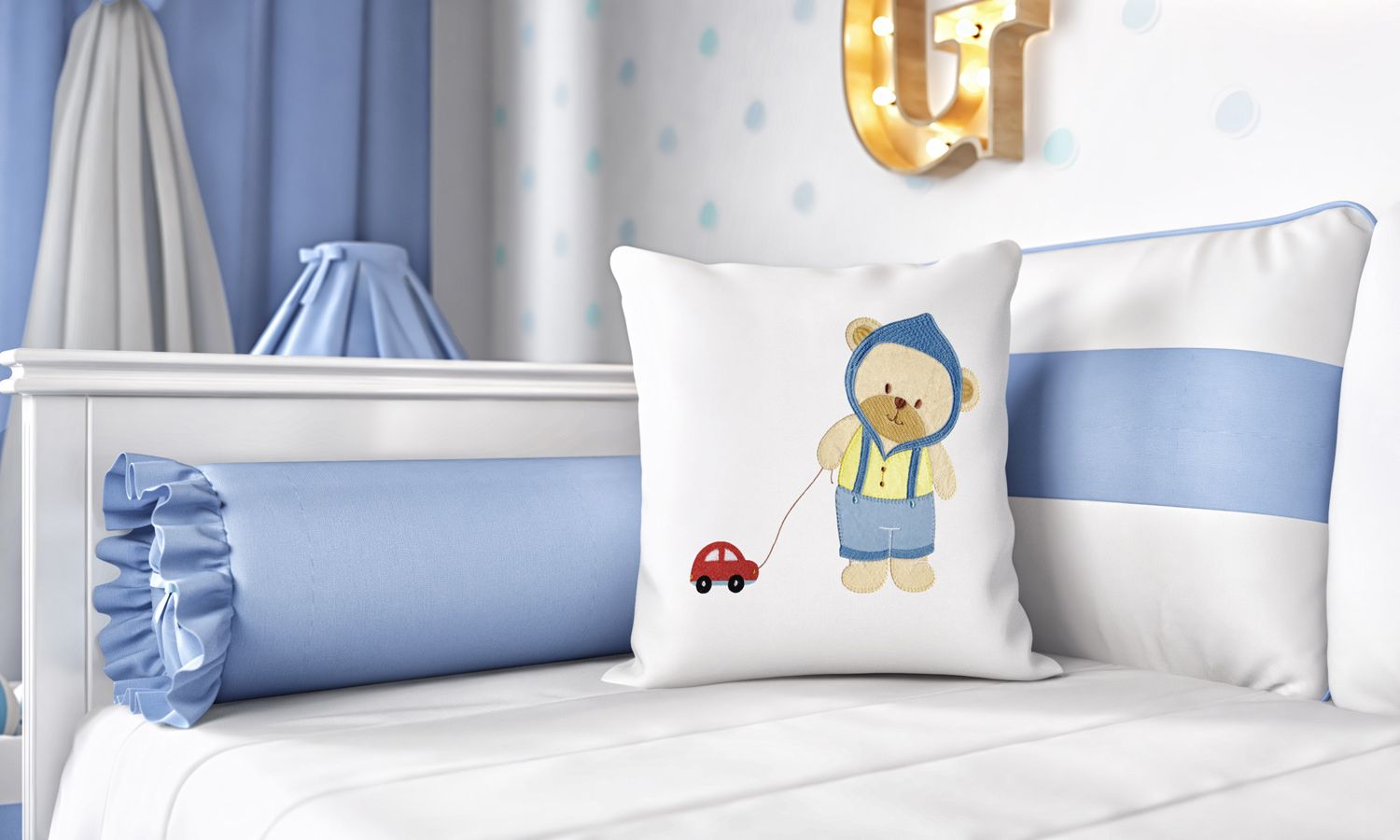 Almofada Ursinho Bebê 38cm