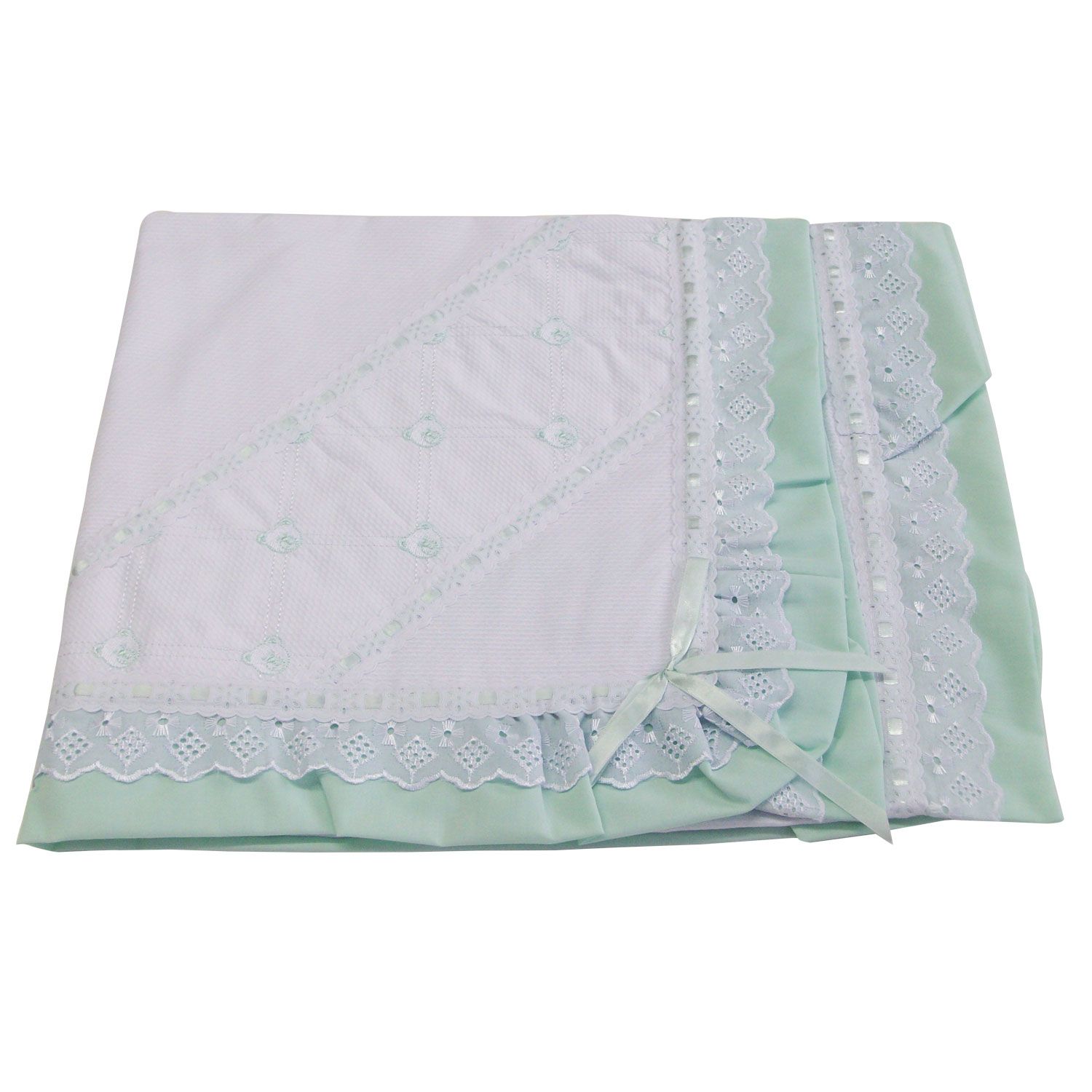 Manta Piquet Ursinhos Baby Rosa 75cm