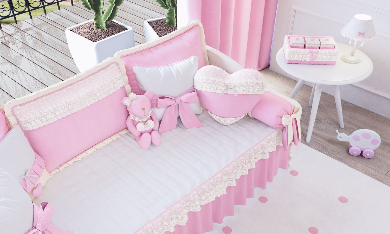 Kit Cama Babá Coração