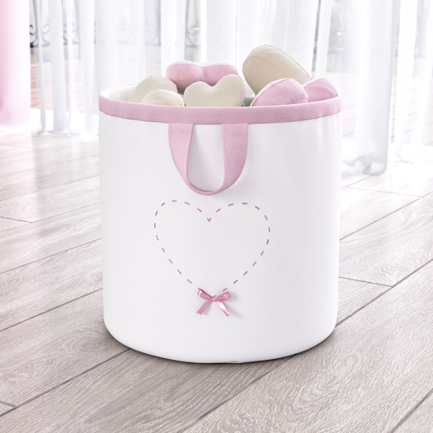 Cesto Organizador para Brinquedos Coração 35cm