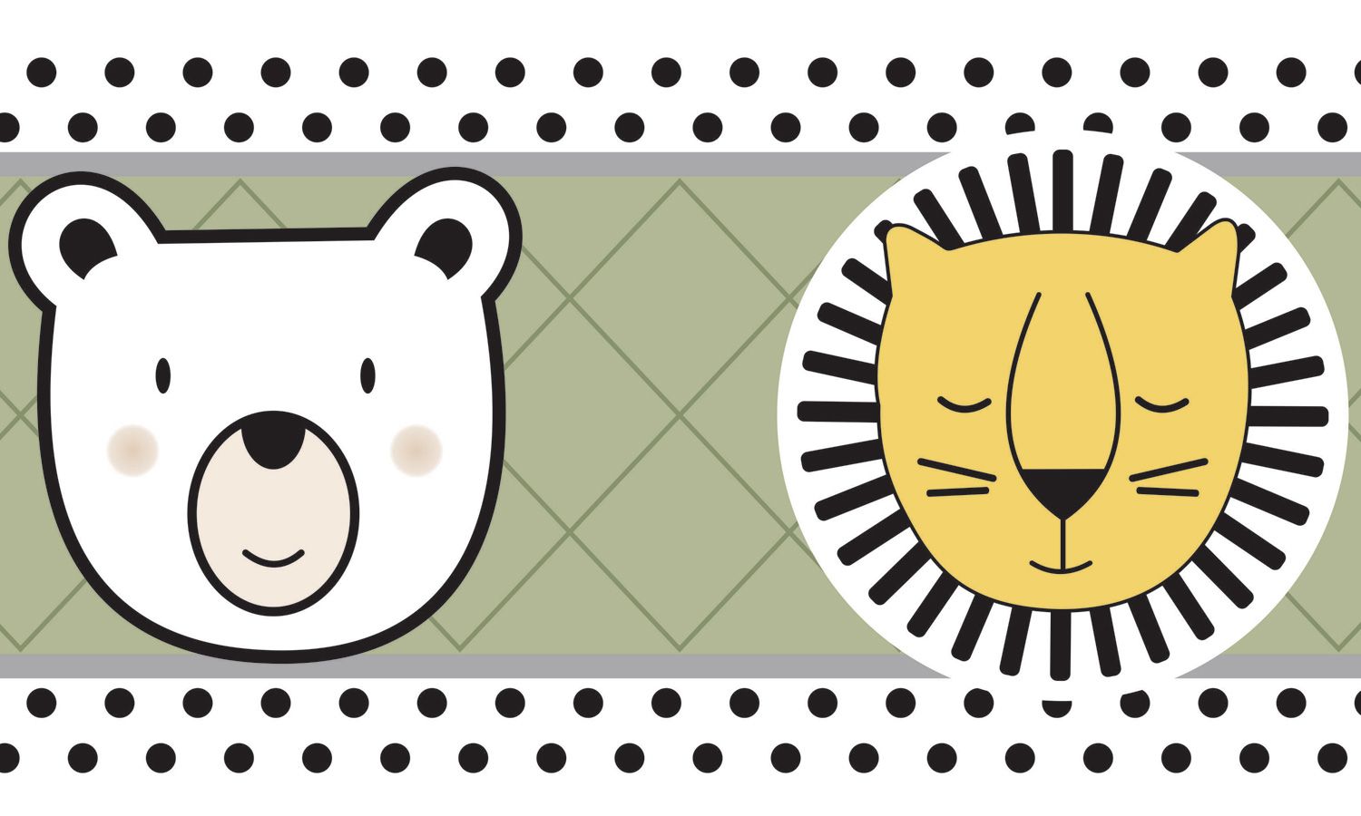 Faixa Adesiva de Parede Amiguinhos da Floresta