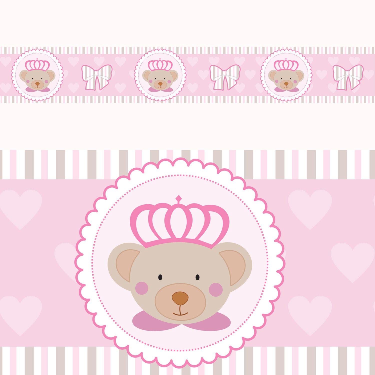 Faixa Adesiva de Parede Ursa Princesa