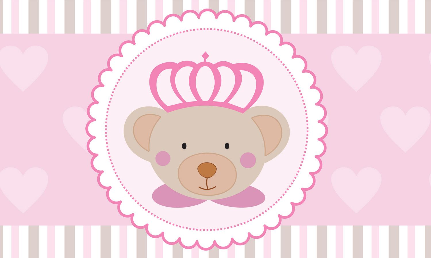 Faixa Adesiva de Parede Ursa Princesa