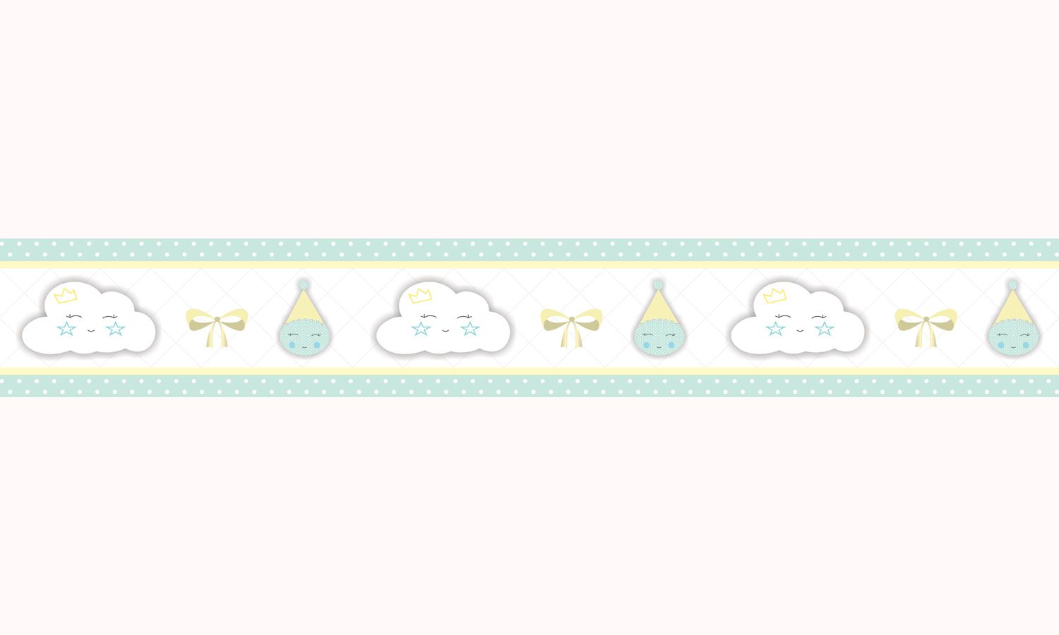 Faixa Adesiva de Parede Nuvem Rosa