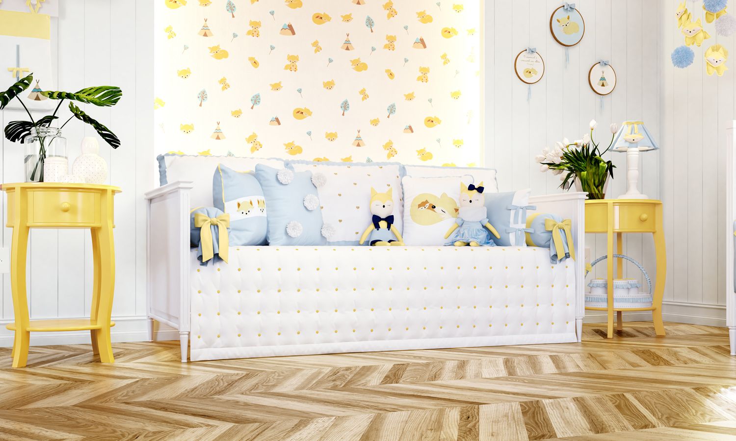 Kit Cama Babá Raposinha