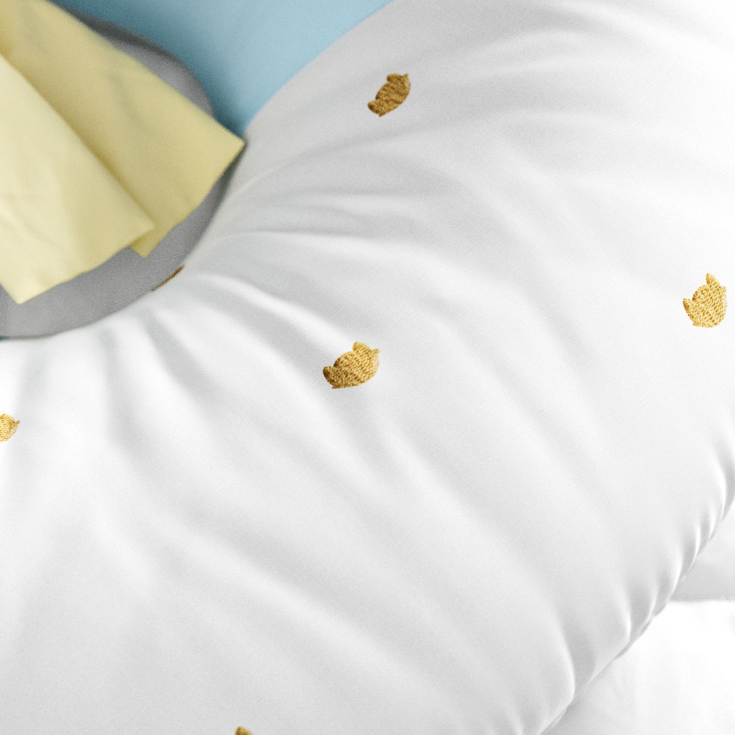 Almofada Amamentação Raposinha Azul e Amarelo