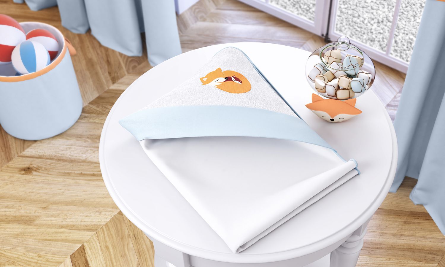 Toalha com Capuz Raposinha