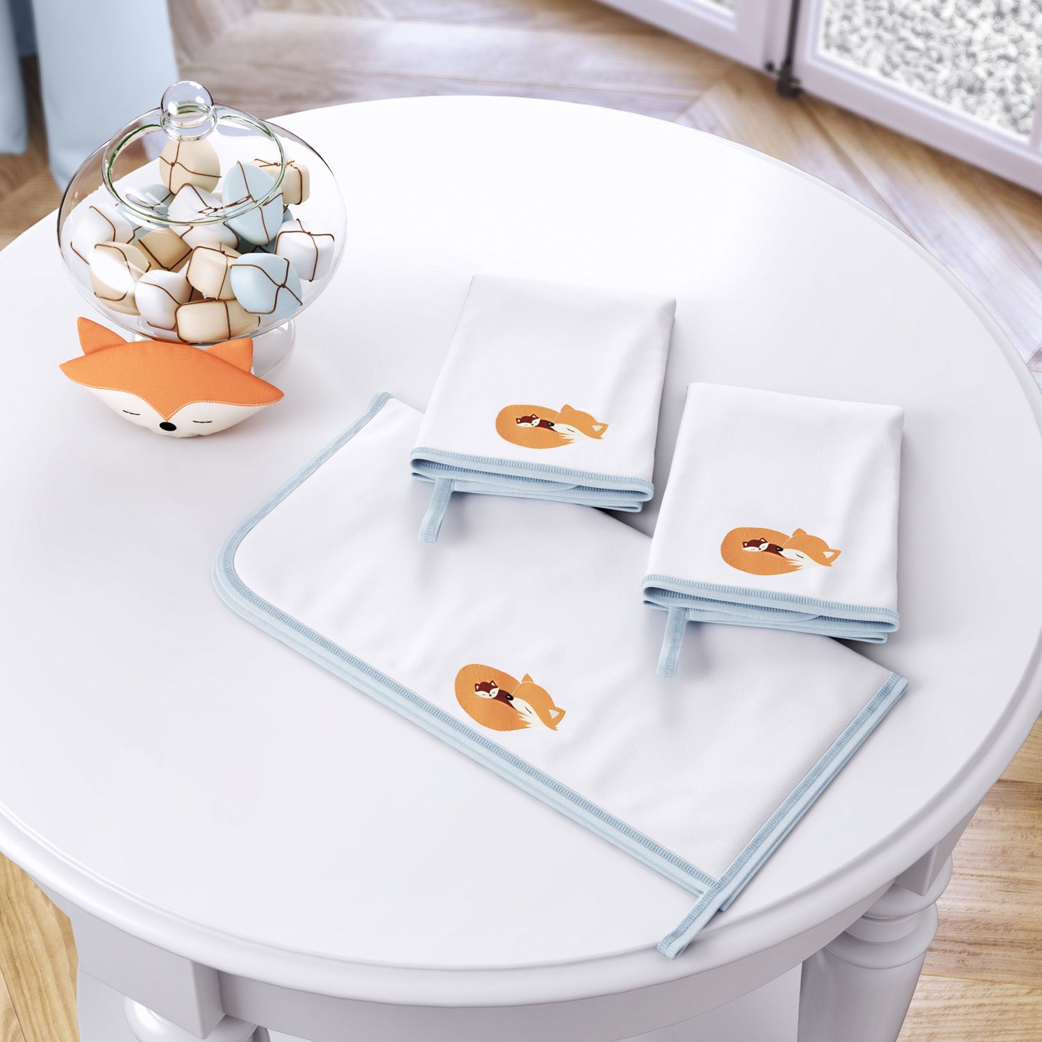 Jogo de Fraldas de Boca Malha Raposinha