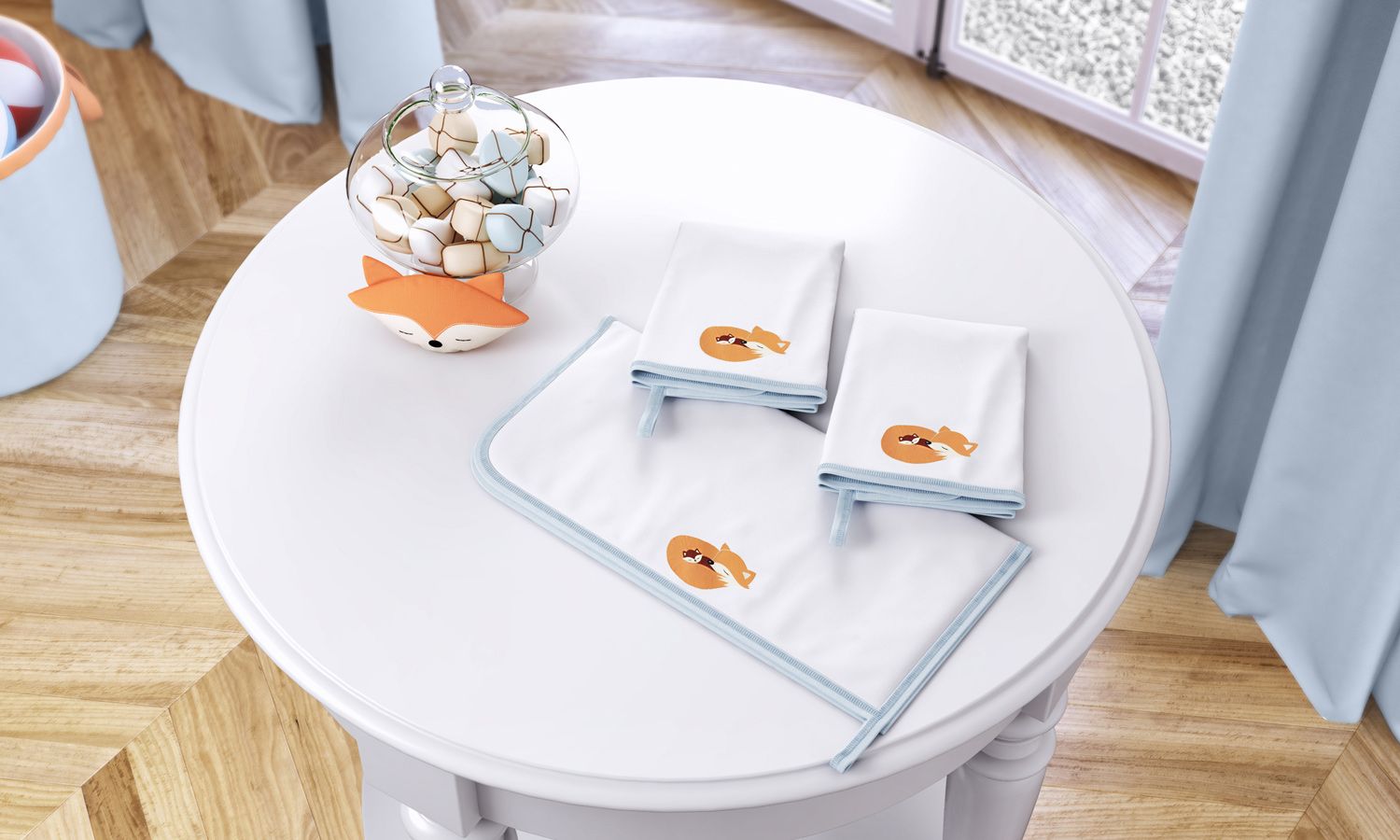 Jogo de Fraldas de Boca Malha Raposinha