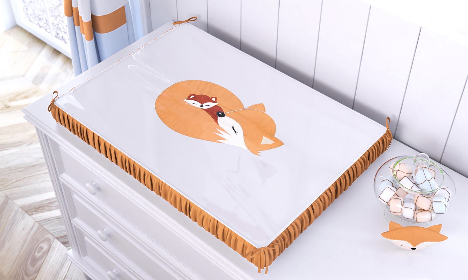 Trocador de Fraldas Raposinha Laranja