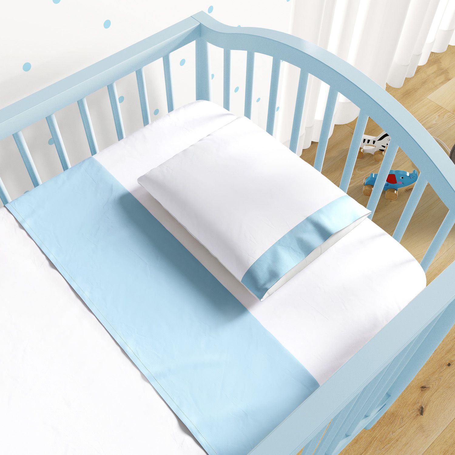 Jogo de Lençol Berço Cinza 3 peças