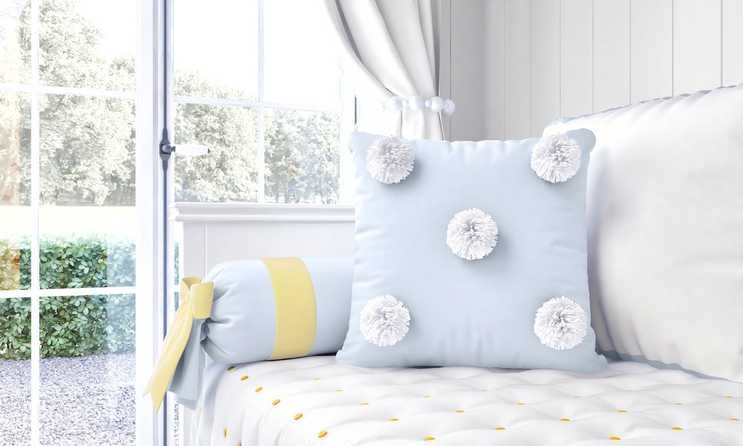 Almofada Pompons 38cm