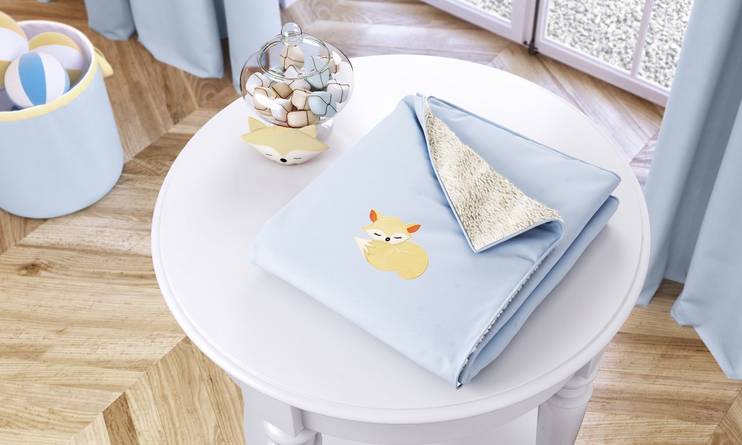 Cobertor Raposinha Laranja 1M