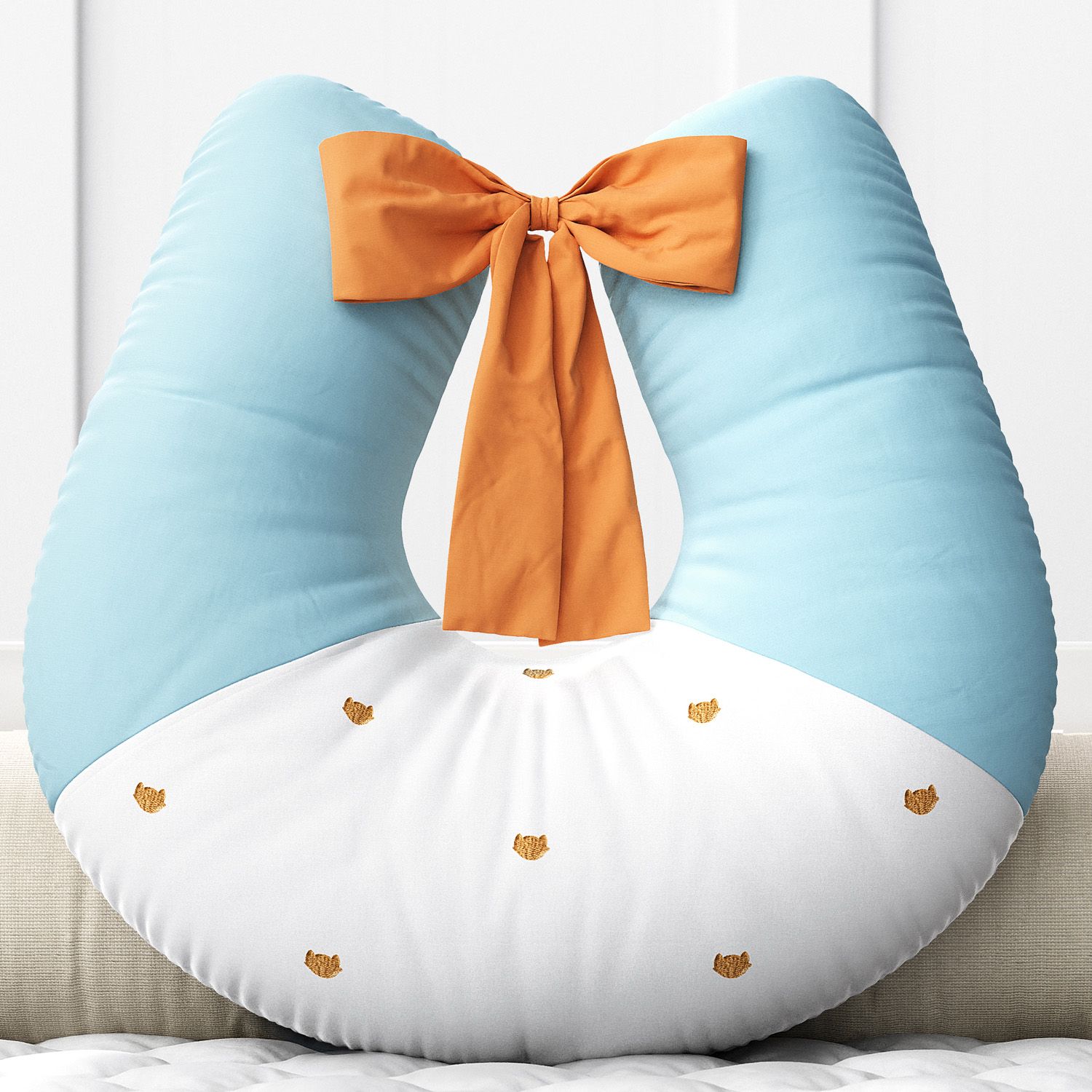 Almofada Amamentação Raposinha Azul e Amarelo