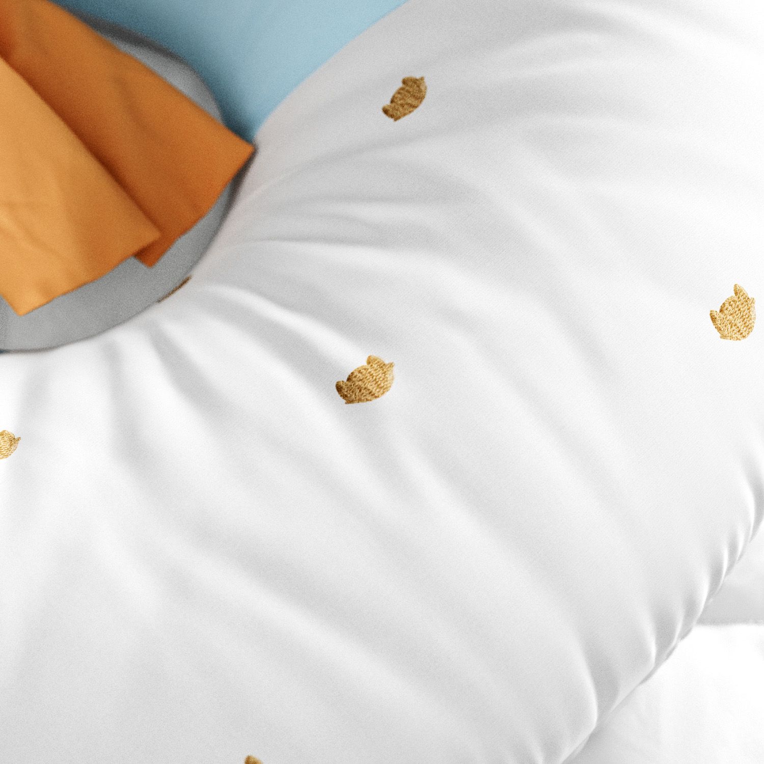 Almofada Amamentação Raposinha Azul e Amarelo