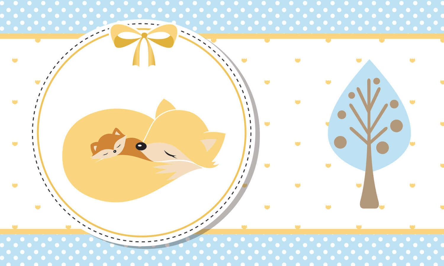 Faixa Adesiva de Parede Raposinhas