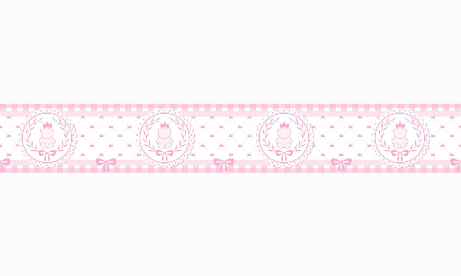 Faixa Adesiva de Parede Ursinho Clássico Azul Bebê