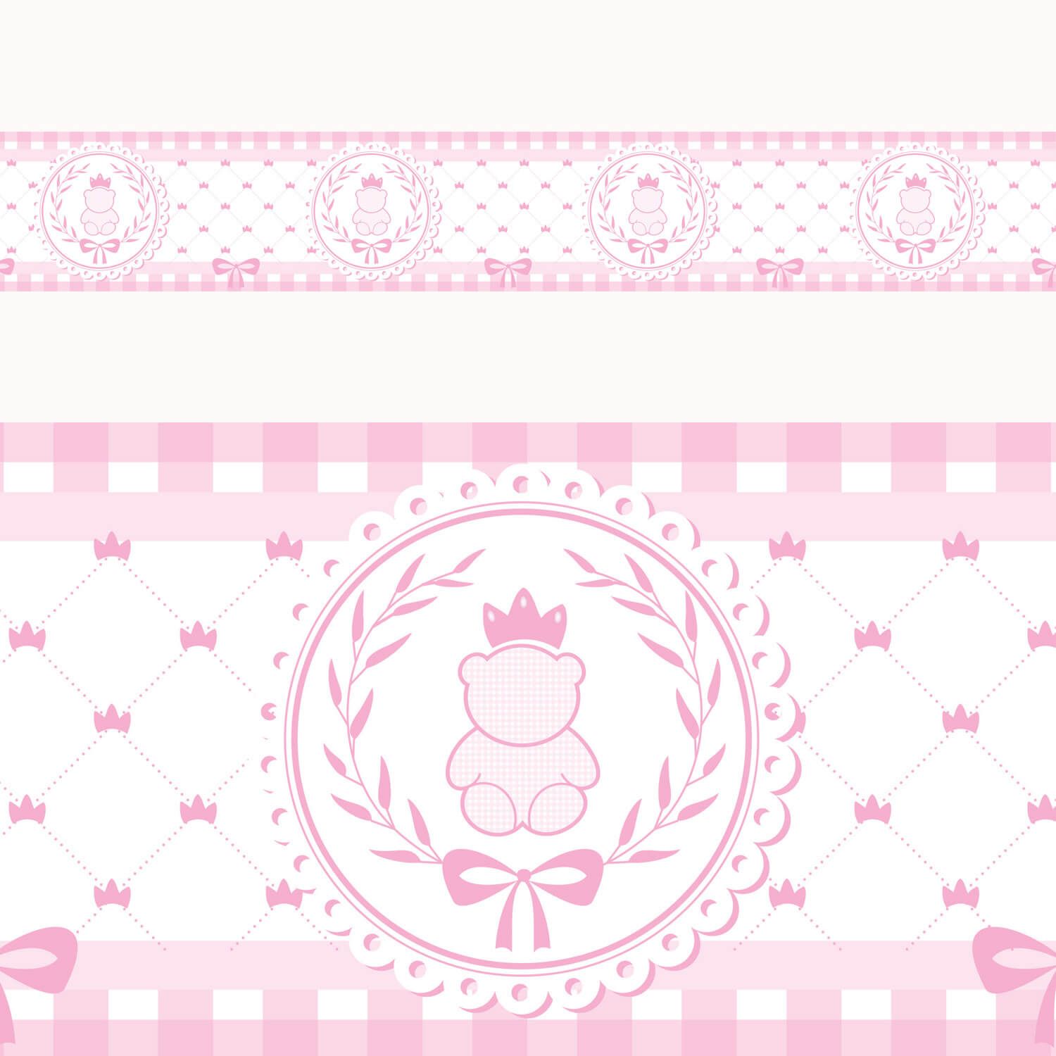 Faixa Adesiva de Parede Ursinho Clássico Azul Bebê