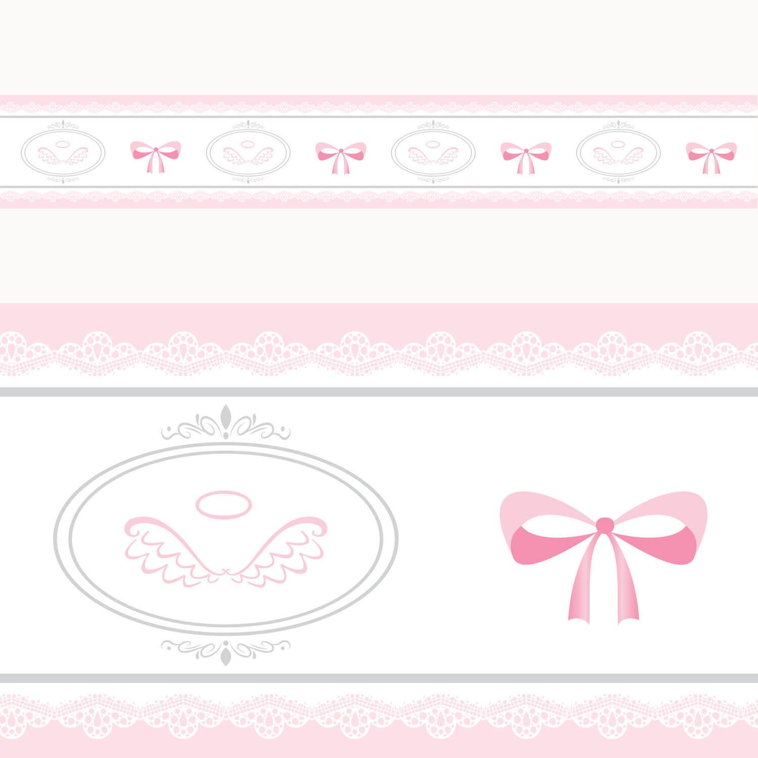 Faixa Adesiva de Parede Anjo Rosa