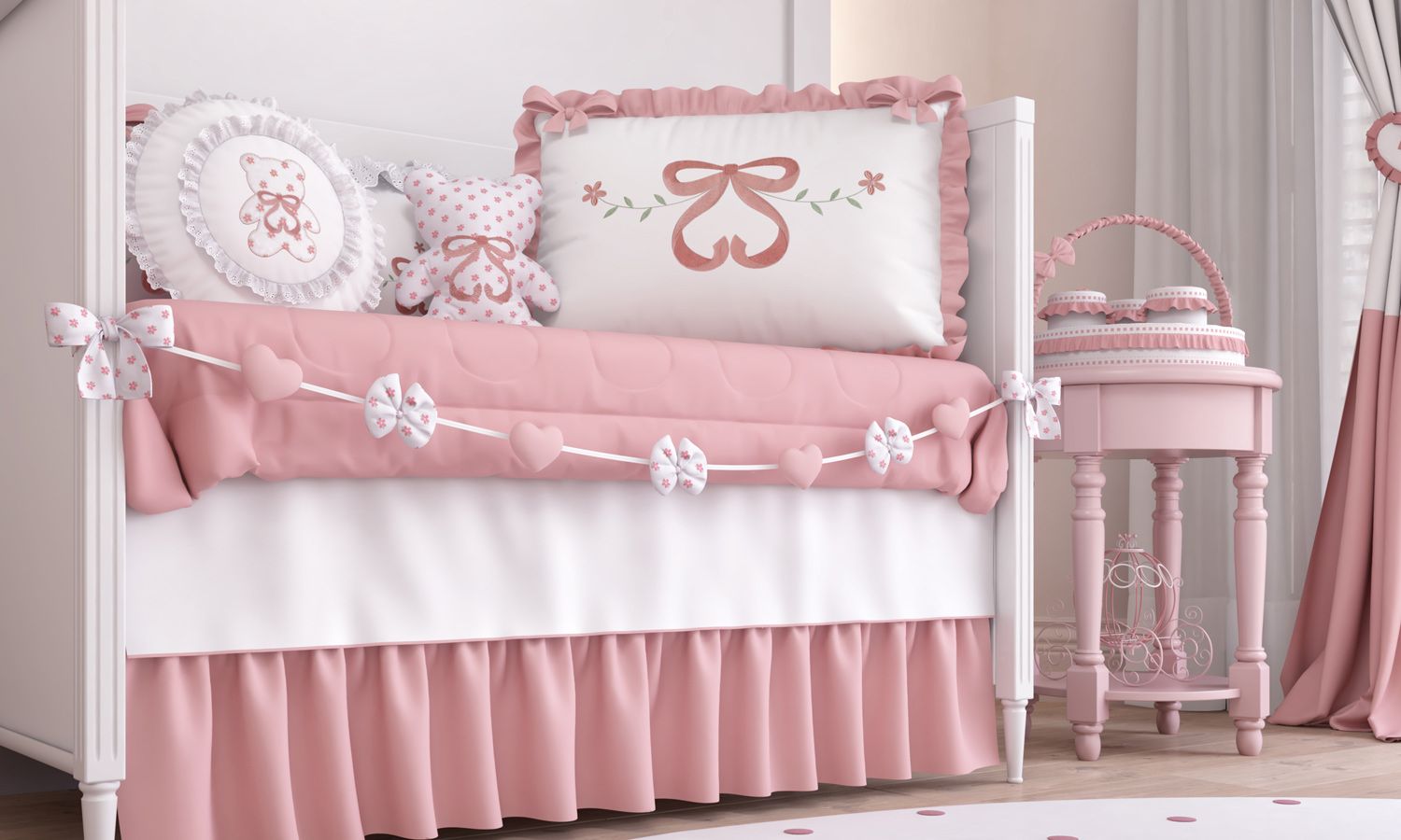 Kit Berço Sophia Rosé