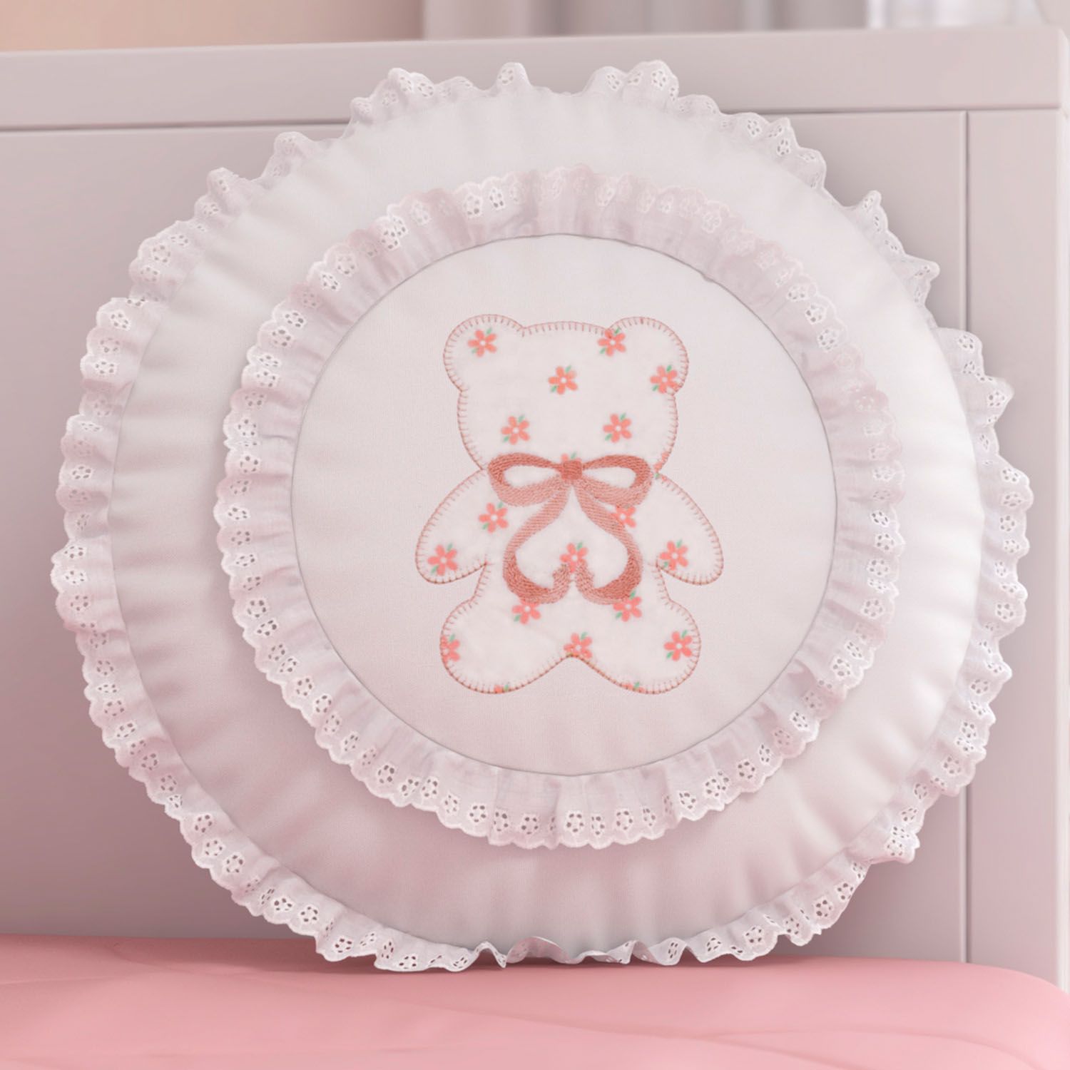 Almofada Redonda Sophia Rosé 35cm