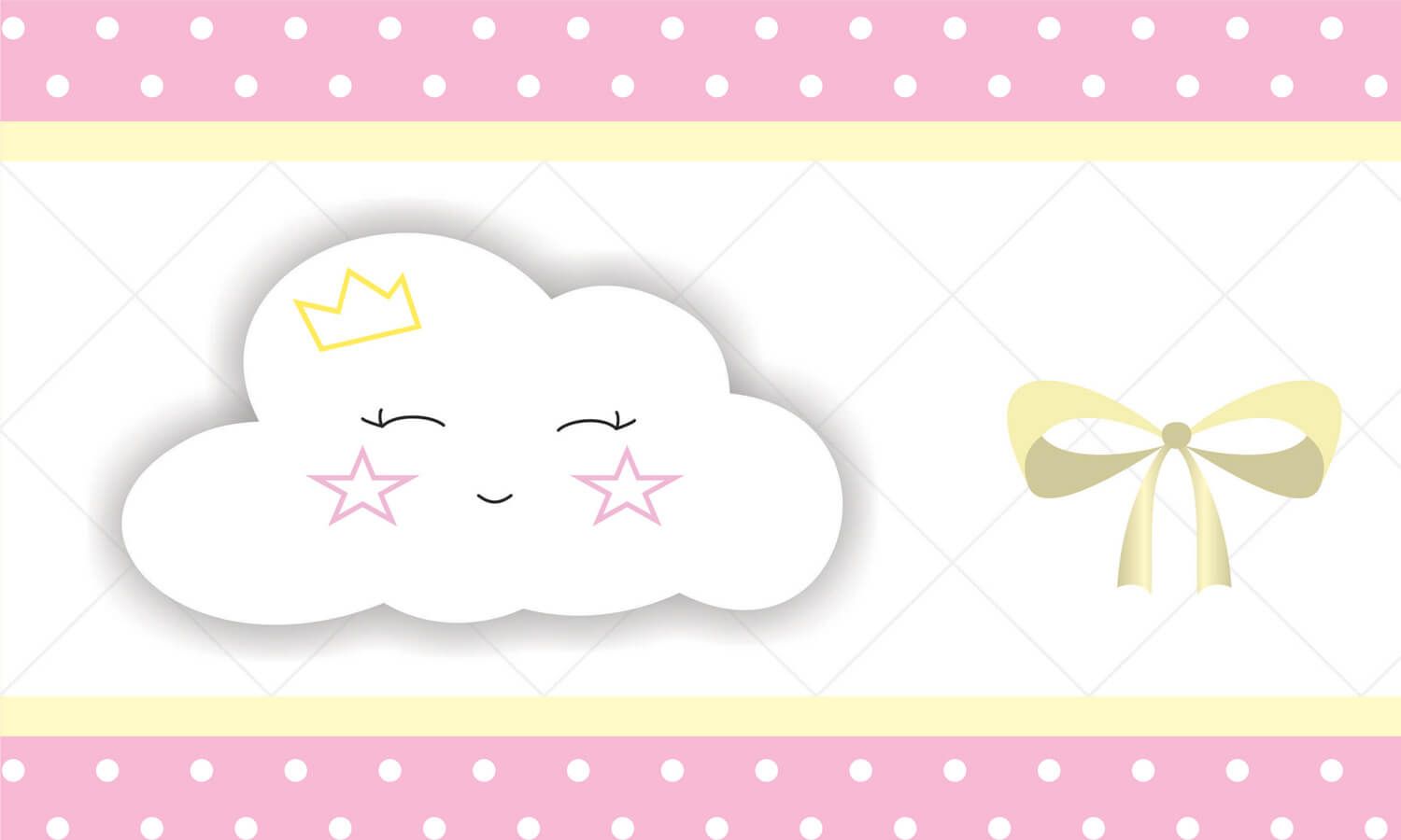 Faixa Adesiva de Parede Nuvem Rosa