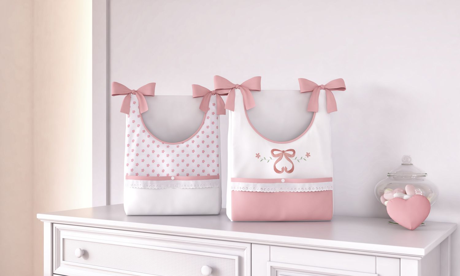 Porta Fraldas Sophia Rosé