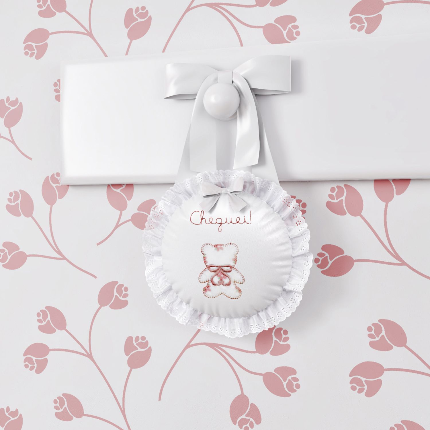 Medalhão Maternidade Cheguei Sophia Rosé