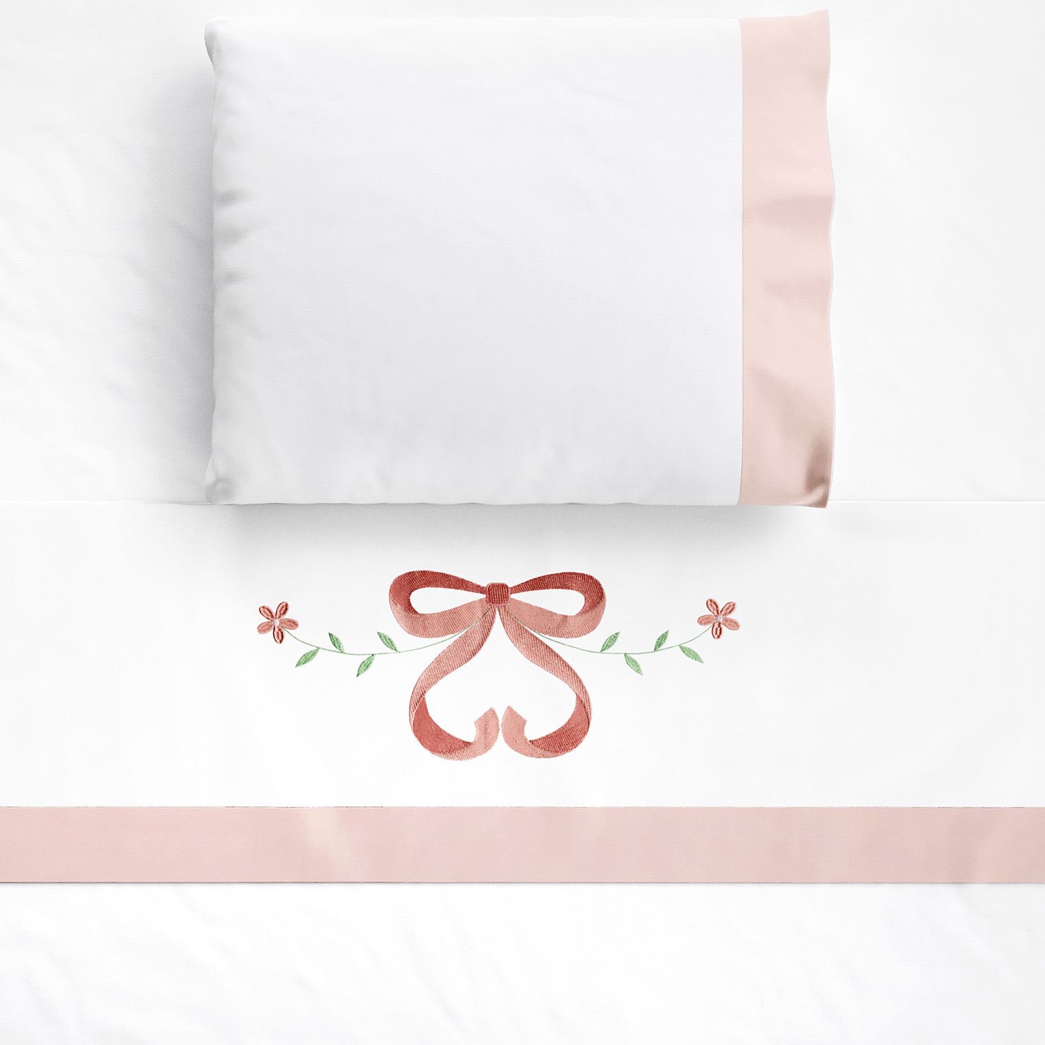 Jogo de Lençol Berço Bordado Sophia Provençal 3 peças