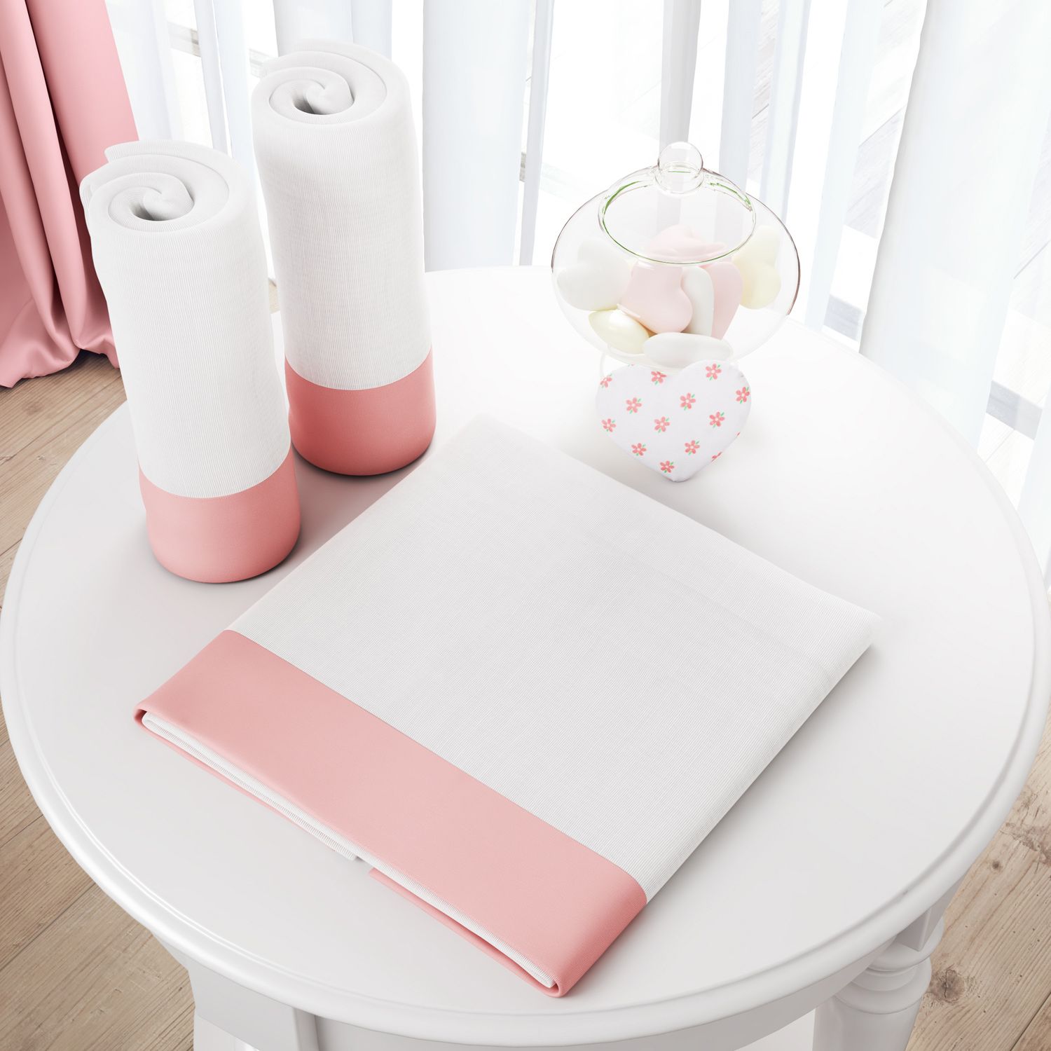 Jogo de Fraldas Ombro Barra Rosé com 3