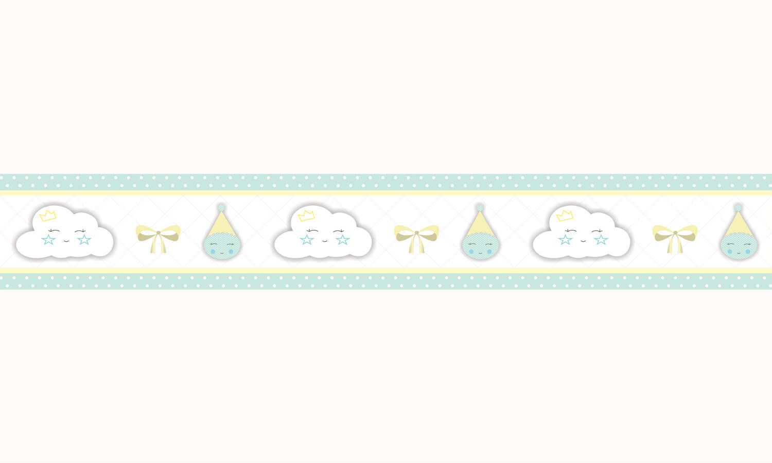 Faixa Adesiva de Parede Nuvem Rosa