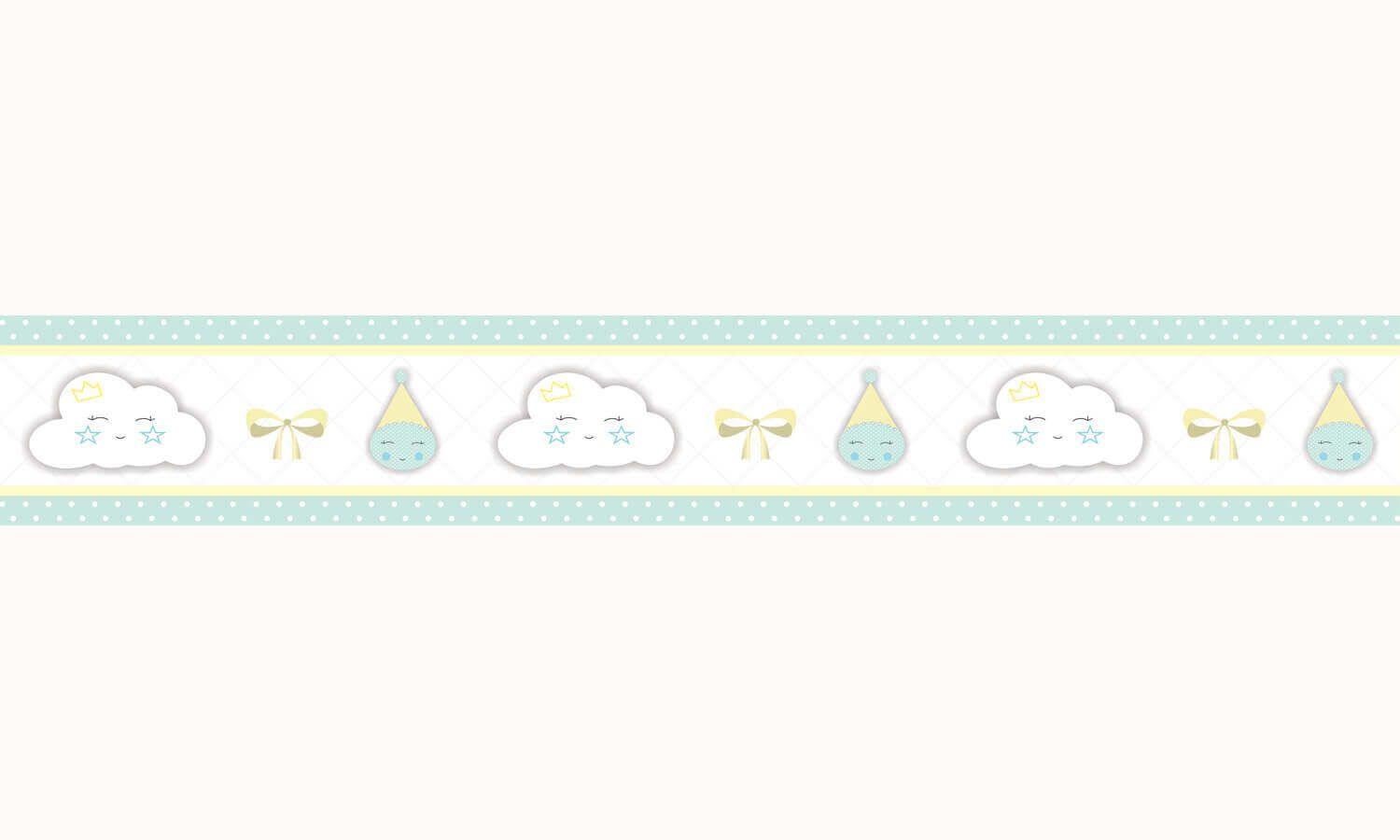 Faixa Adesiva de Parede Nuvem Rosa