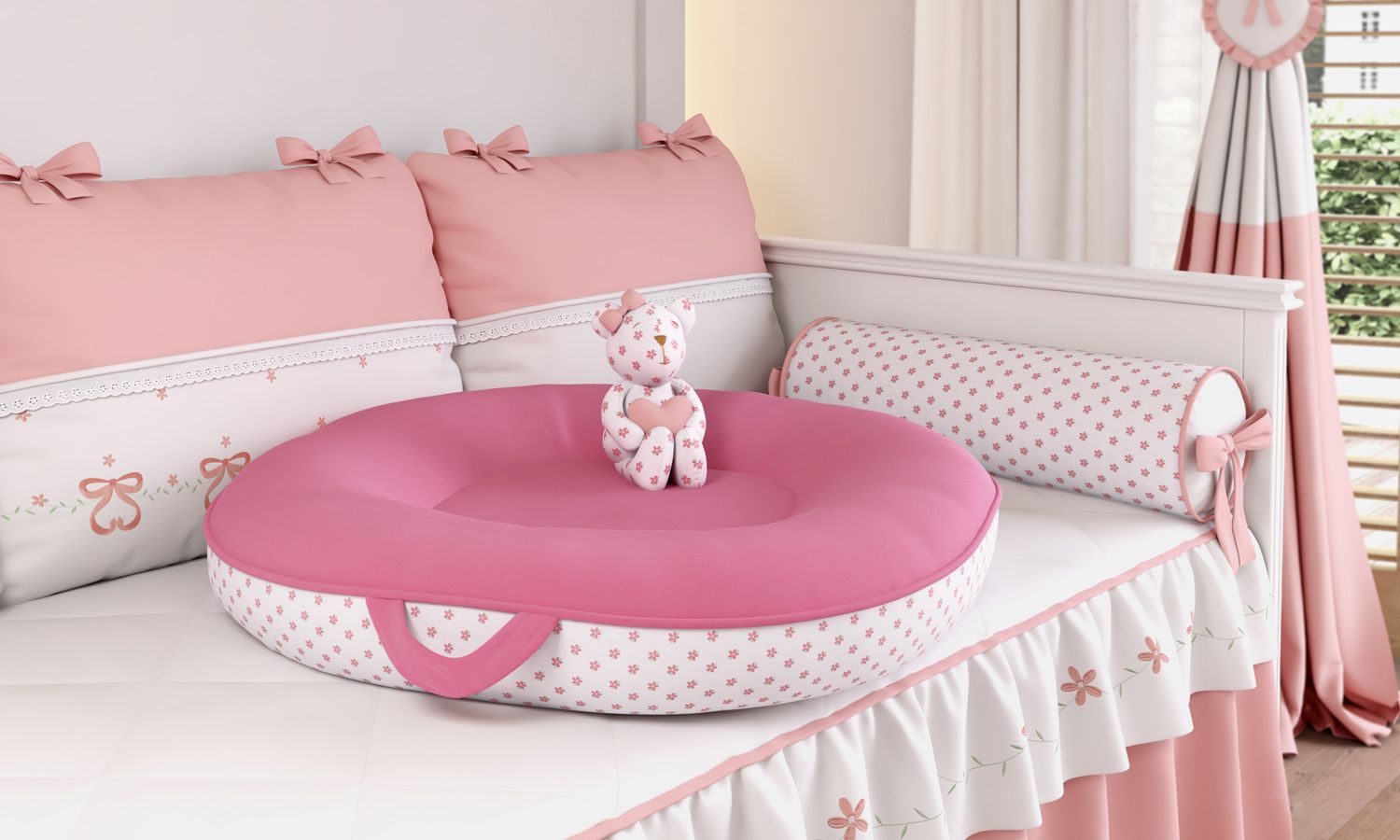 Ninho Floral Sophia Rosé 75cm