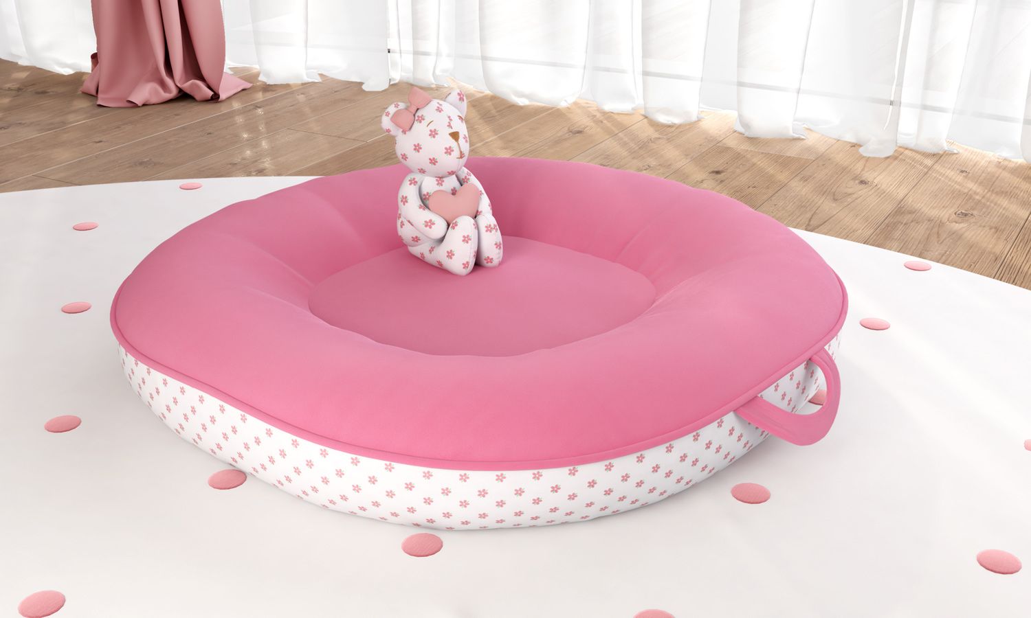 Ninho Floral Sophia Rosé 75cm