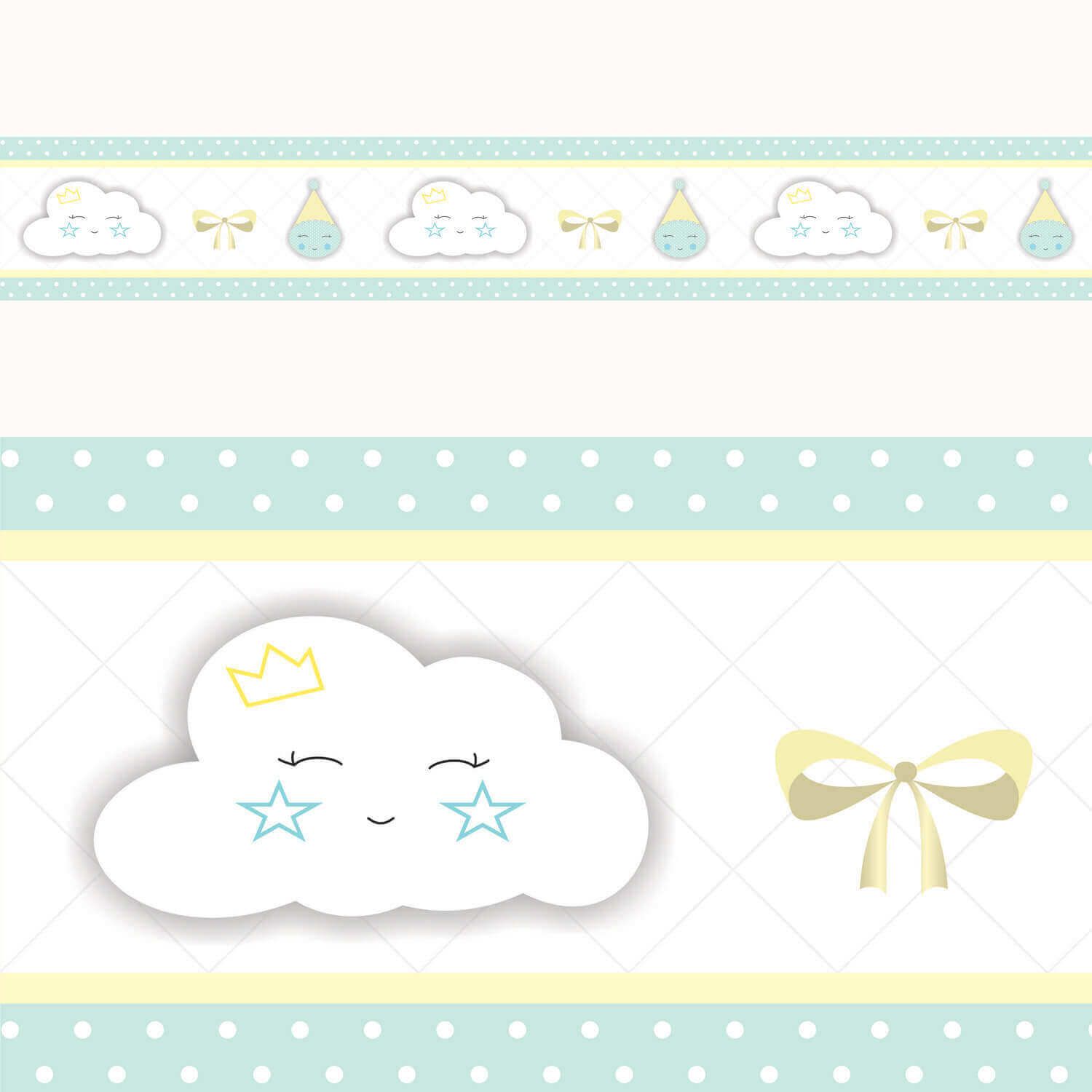 Faixa Adesiva de Parede Nuvem Rosa