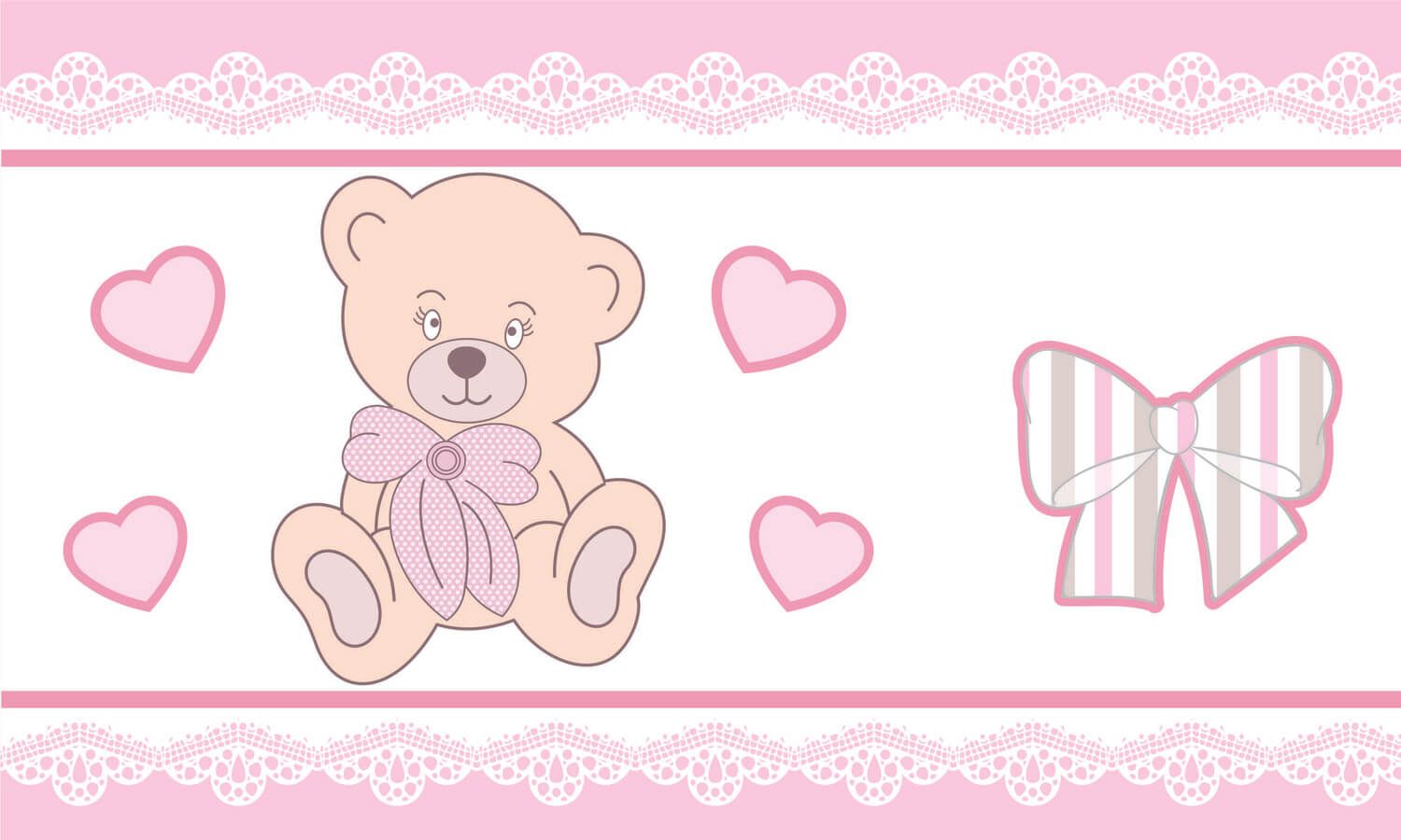 Faixa Adesiva de Parede Ursa Mirella