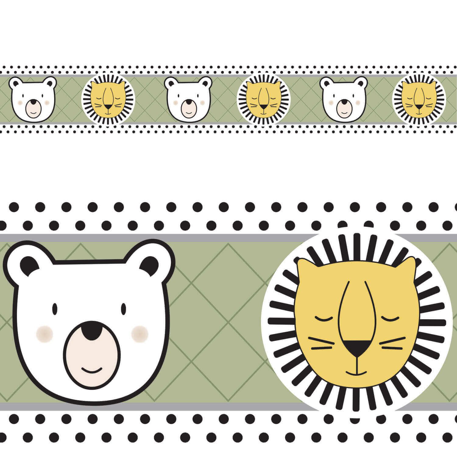 Faixa Adesiva de Parede Amiguinhos da Floresta