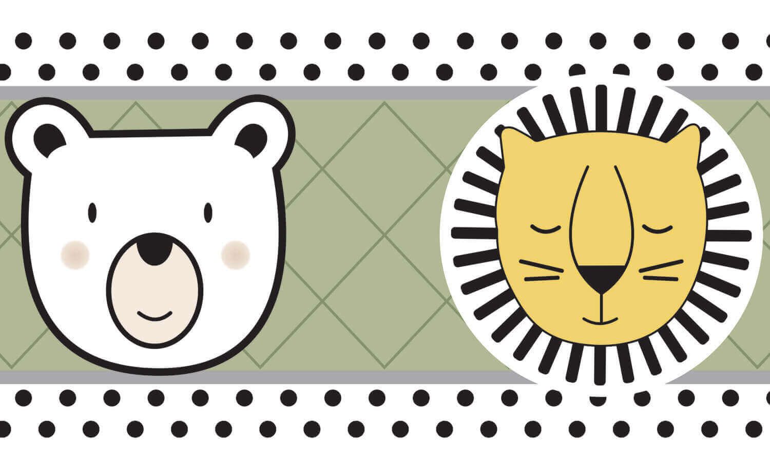 Faixa Adesiva de Parede Amiguinhos da Floresta