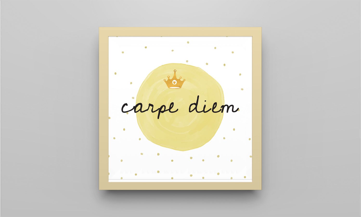 Quadro Carpe Diem Amarelo 20cm - imagem 2