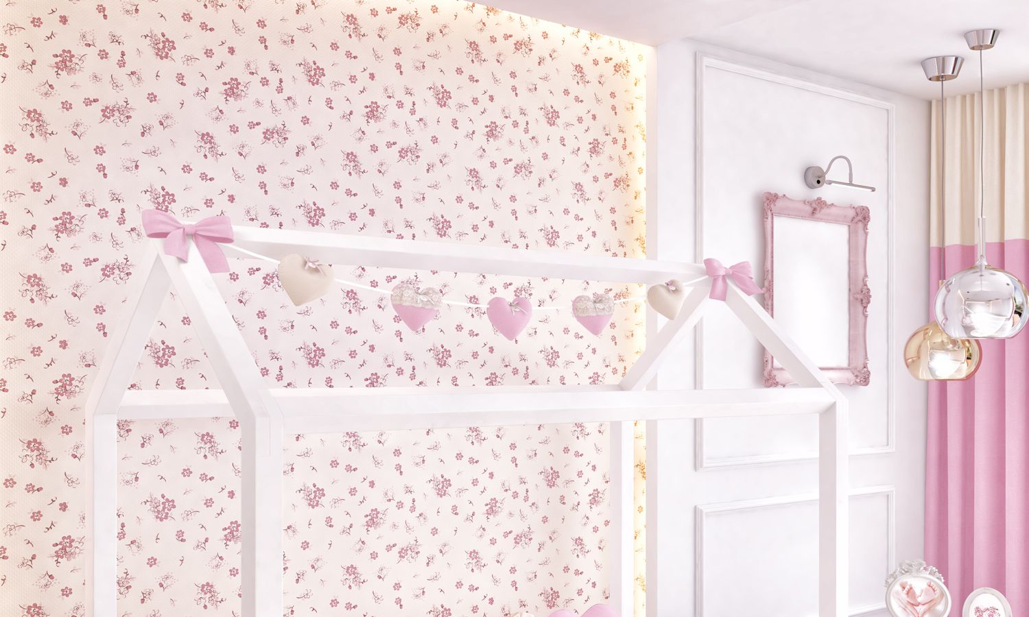 Varal de Berço Coração 1,30m