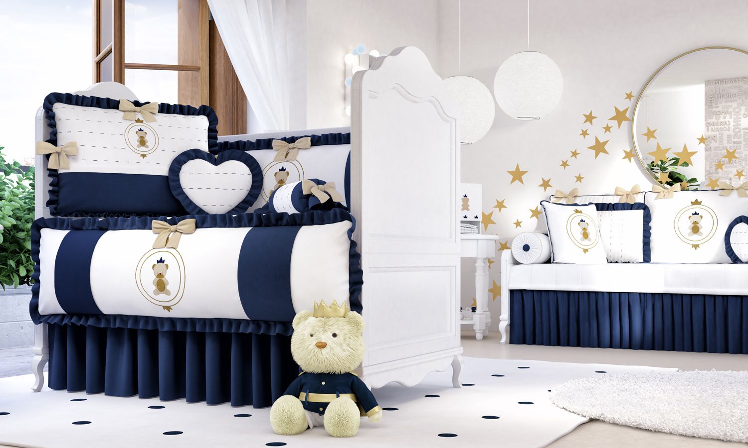 Kit Berço Urso Teddy Realeza