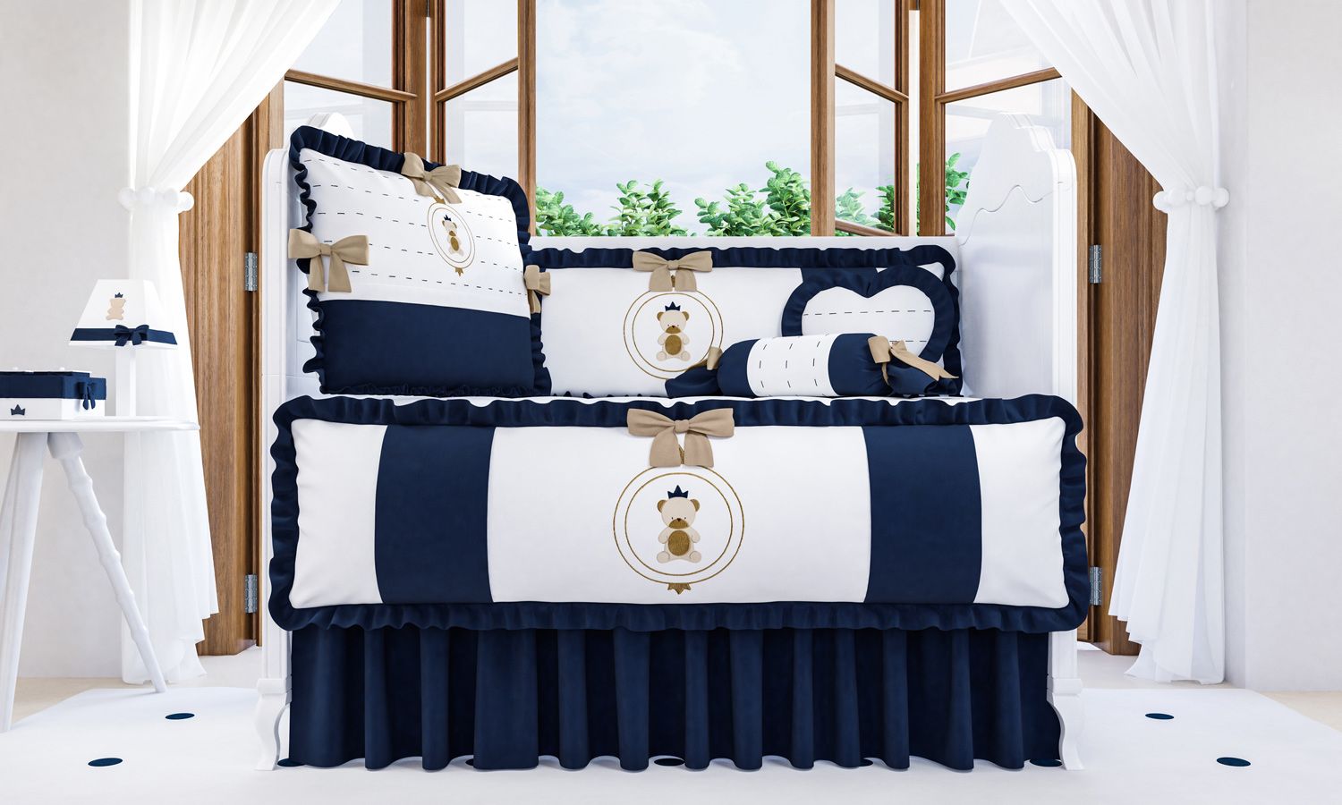 Kit Berço Urso Teddy Realeza