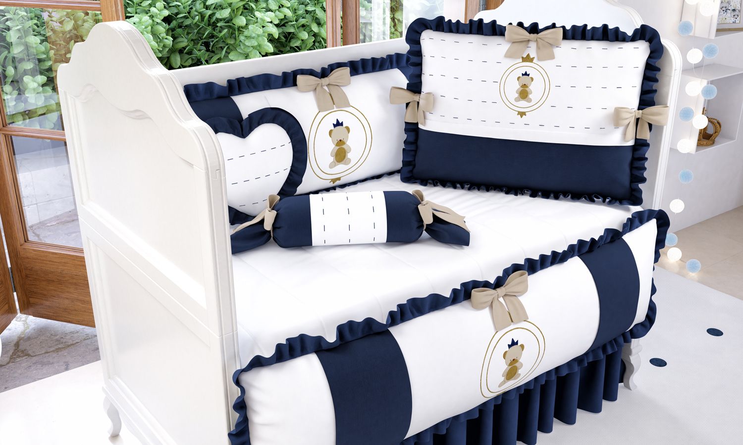 Kit Berço Urso Teddy Realeza