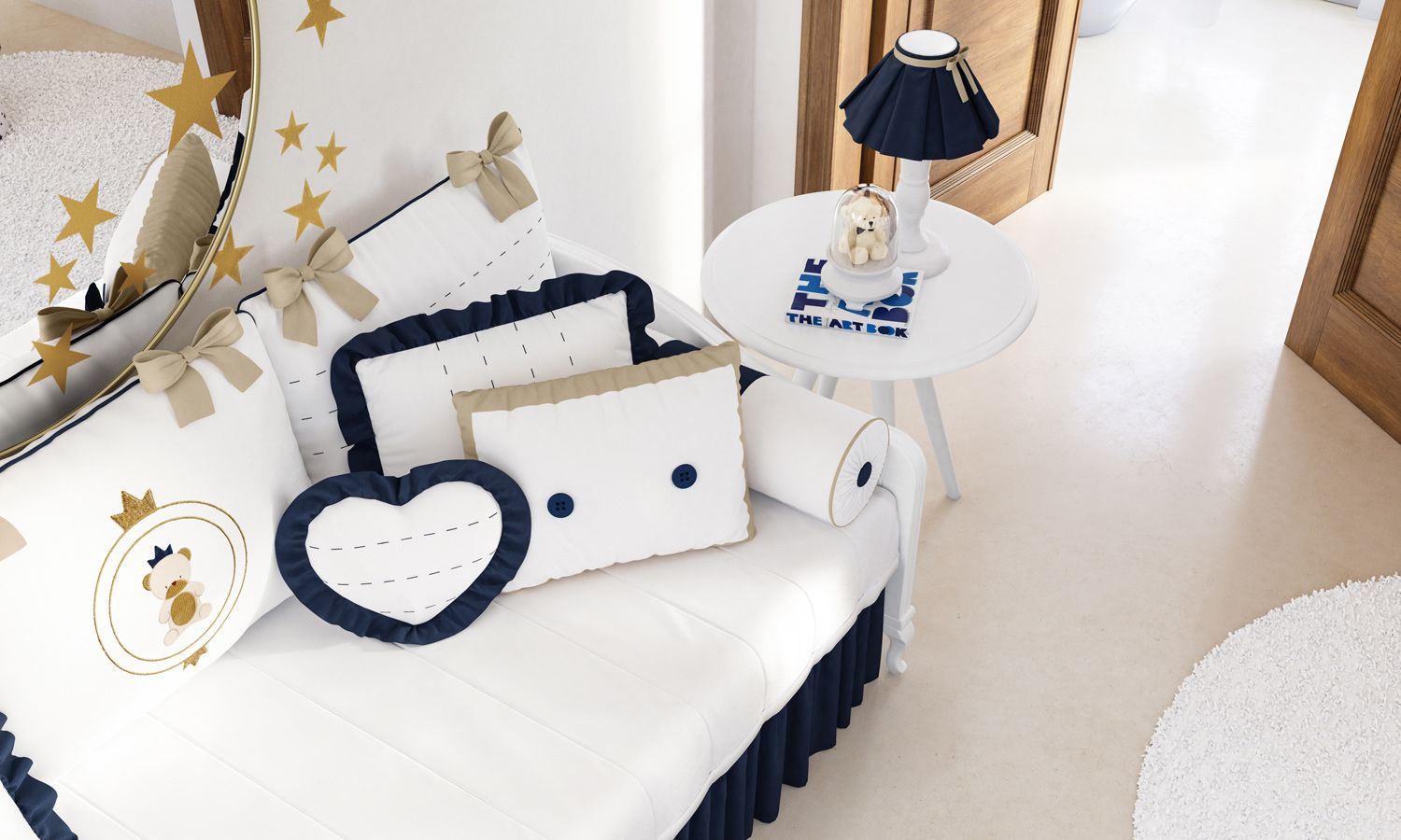 Kit Cama Babá Urso Teddy Realeza