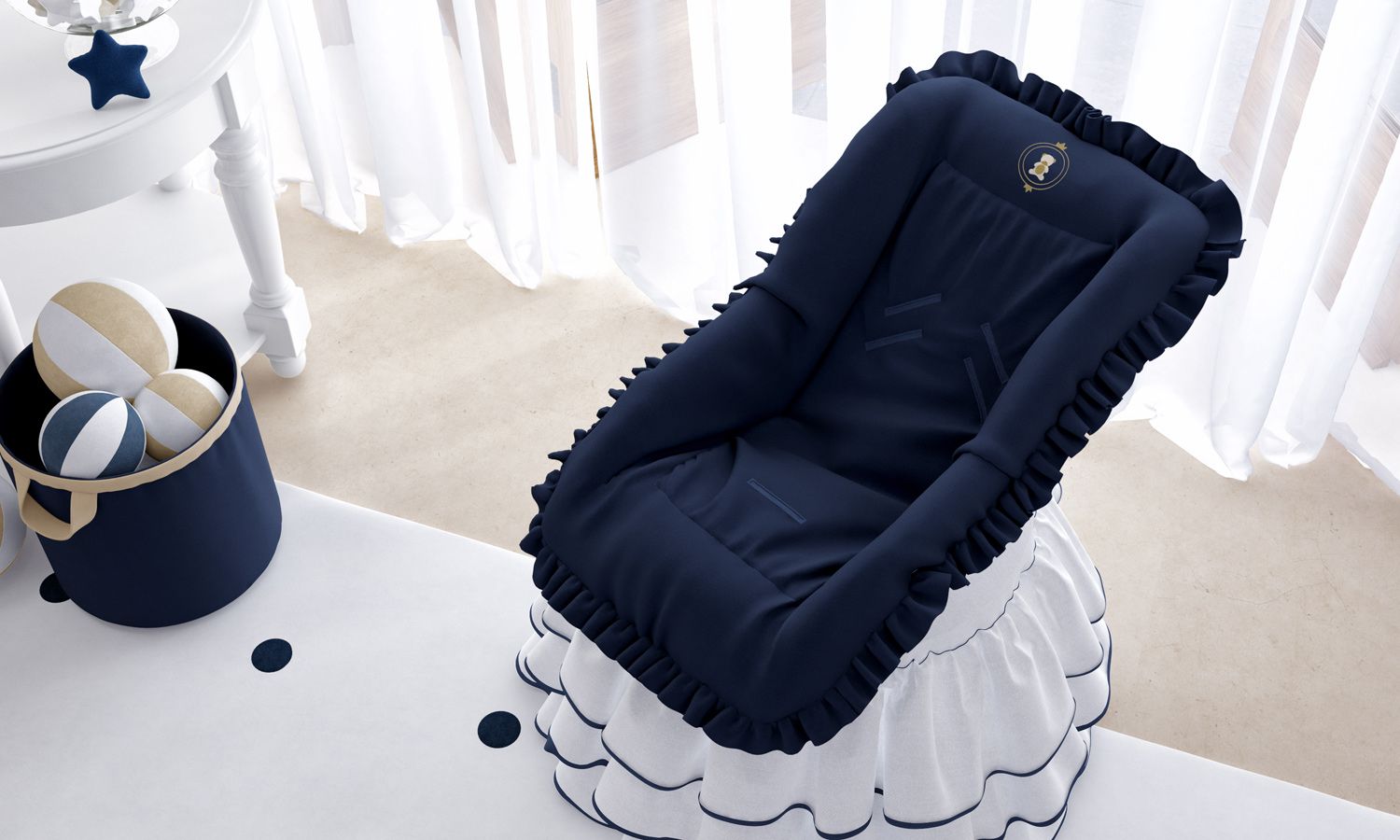 Capa de Bebê Conforto Urso Realeza