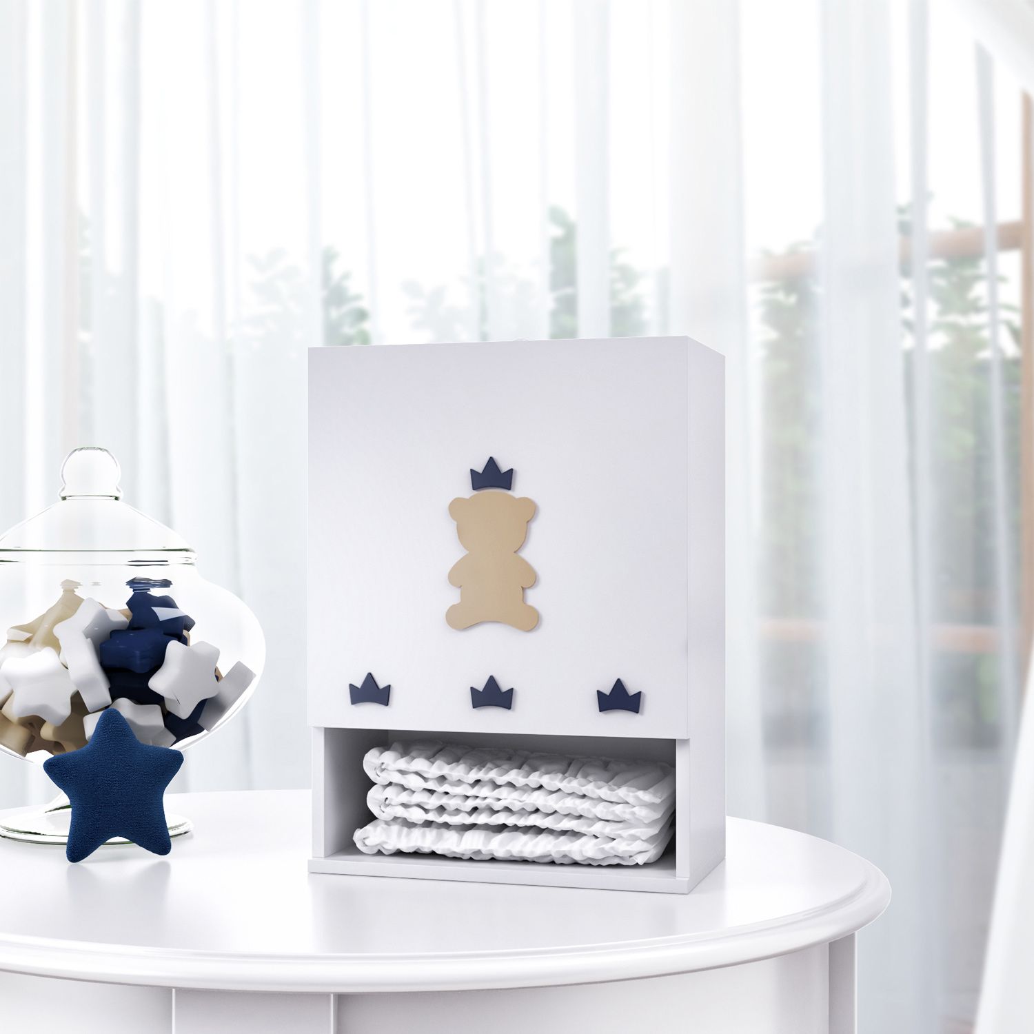 Porta Fraldas Urso Teddy Realeza