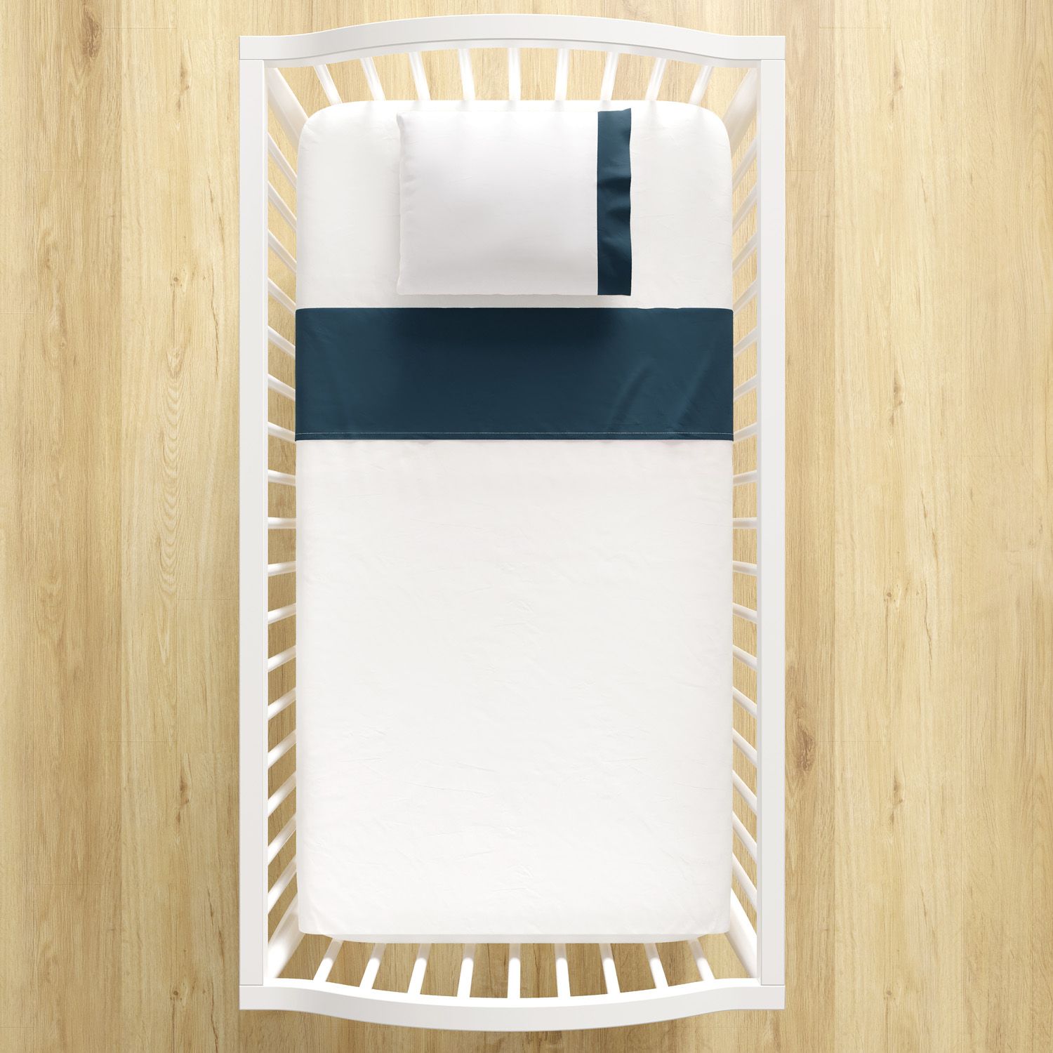 Jogo de Lençol Berço Azul Marinho 3 peças