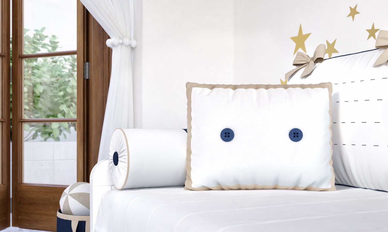 Almofada com Botões 43cm