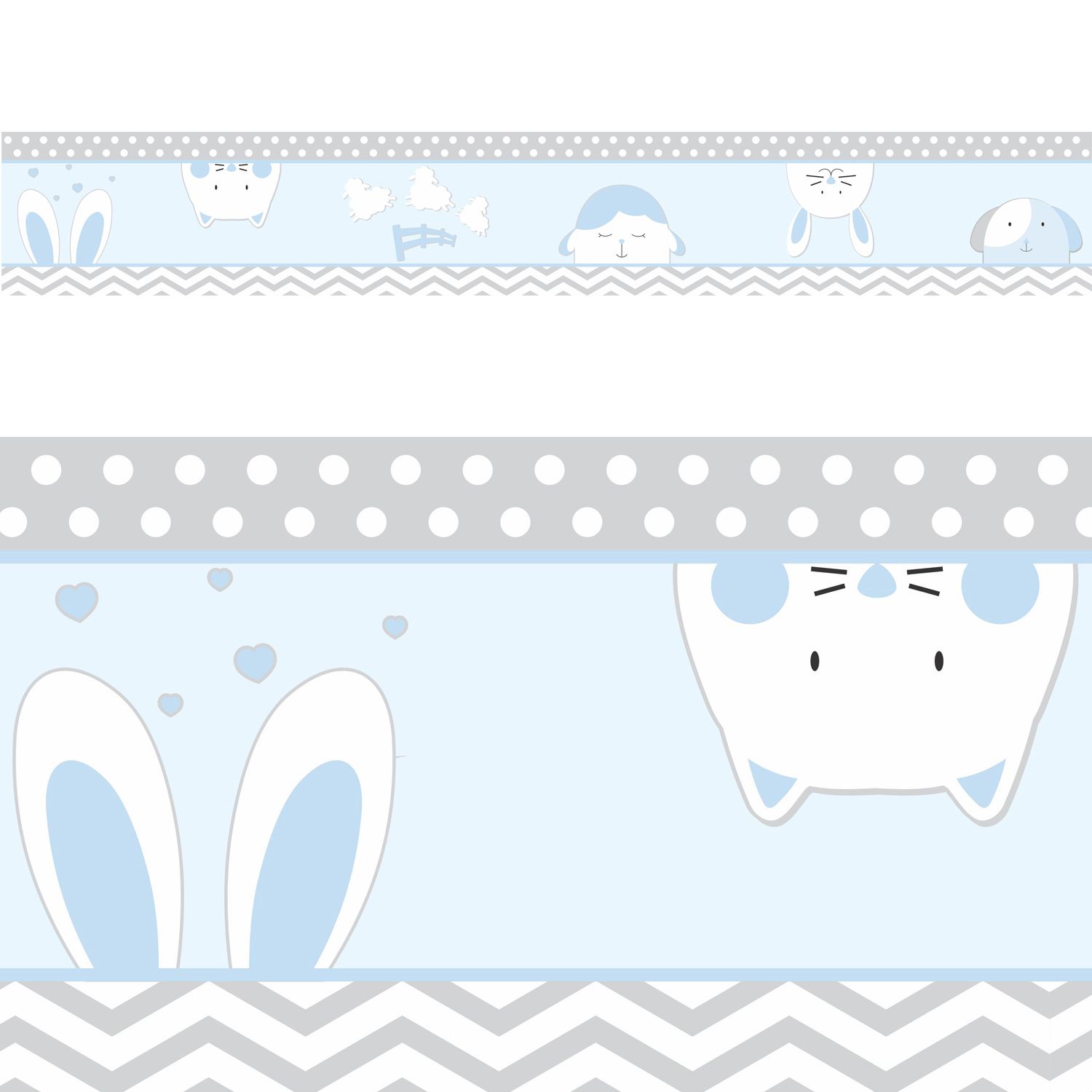 Faixa Adesiva de Parede Amiguinhos Amarelo