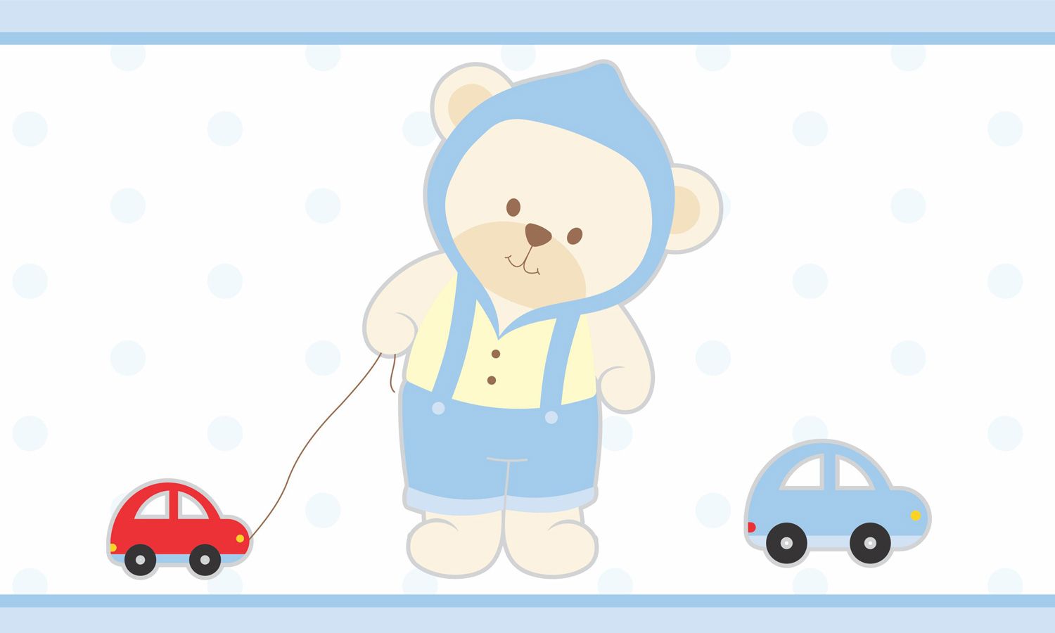 Faixa Adesiva de Parede Ursinho Bebê